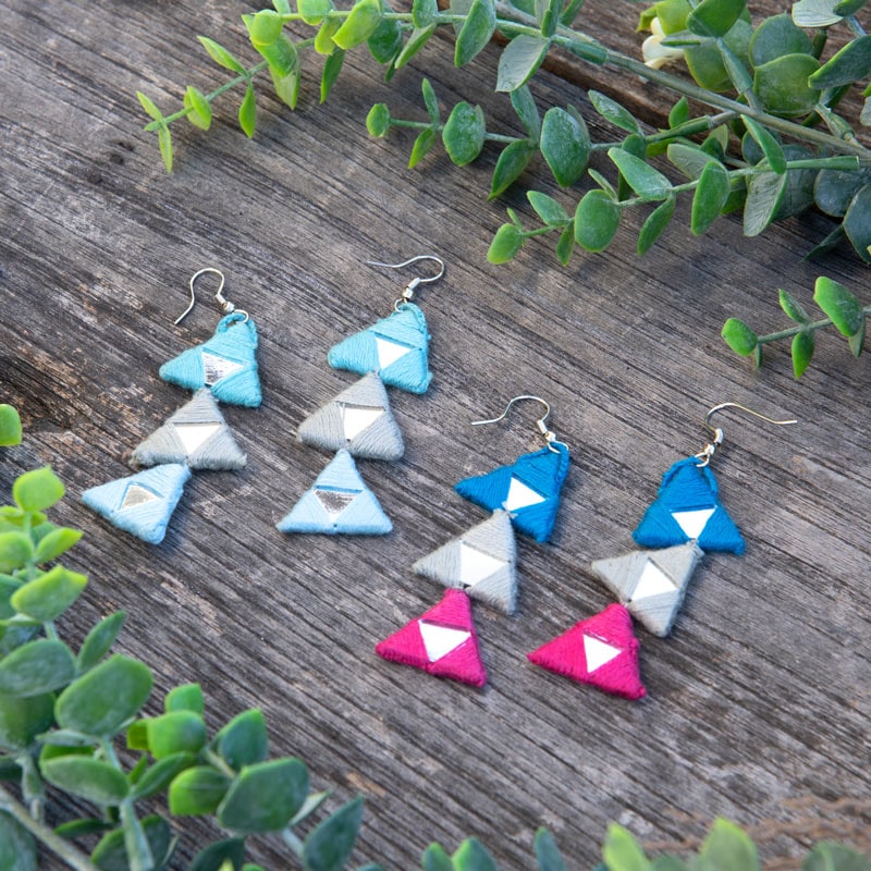 ミラーパーツトライアングルピアス【メール便可】