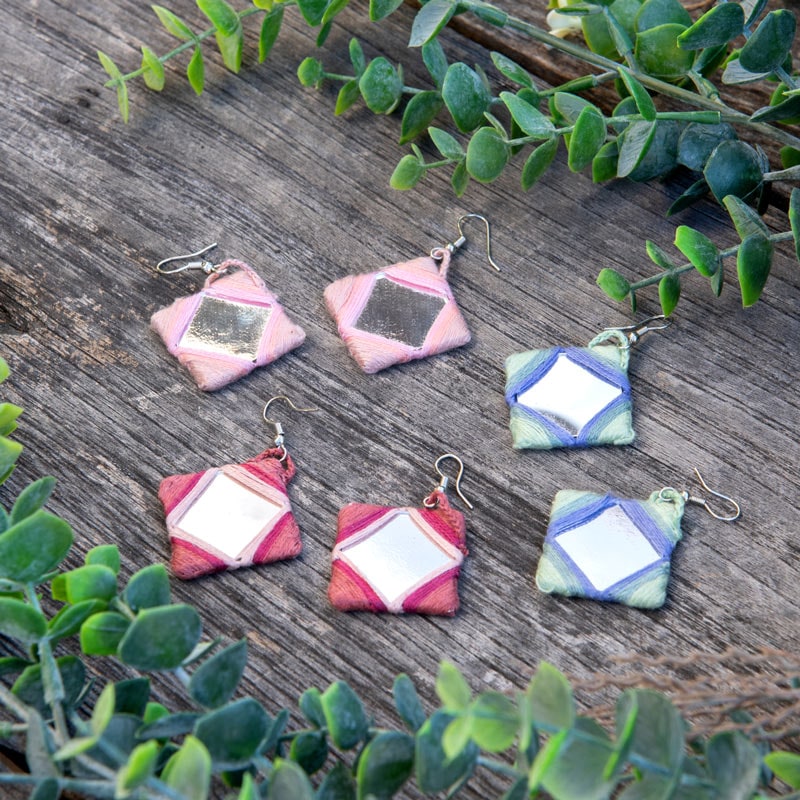 ミラーパーツスクエアピアス【メール便可】