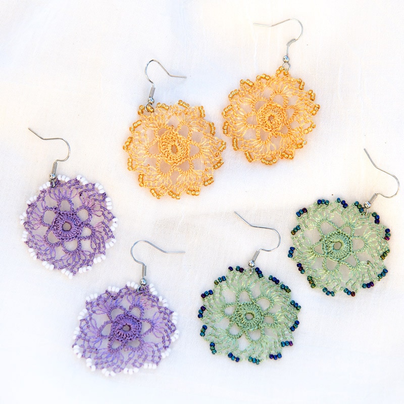 イーネオヤフラワーピアス【メール便可】-マライカオンラインショップ