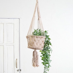 マクラメ編みハンギングバスケット Mサイズ｜マライカ公式通販