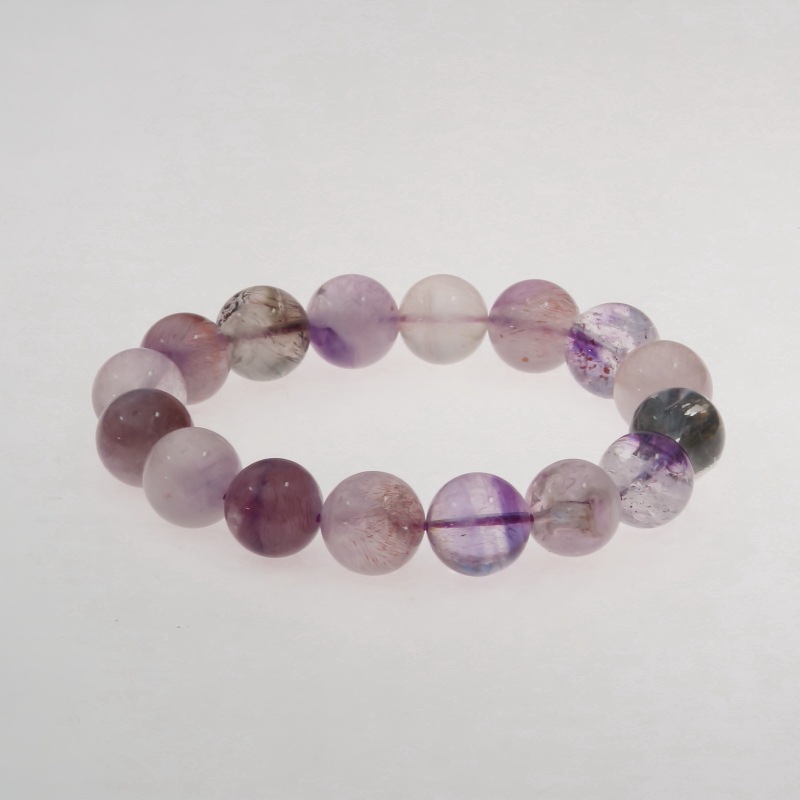 限定入荷 スーパセブン ブレスレット 14mm 15玉 スーパーセブン丸玉ブレスレット14mm｜マライカ公式通販