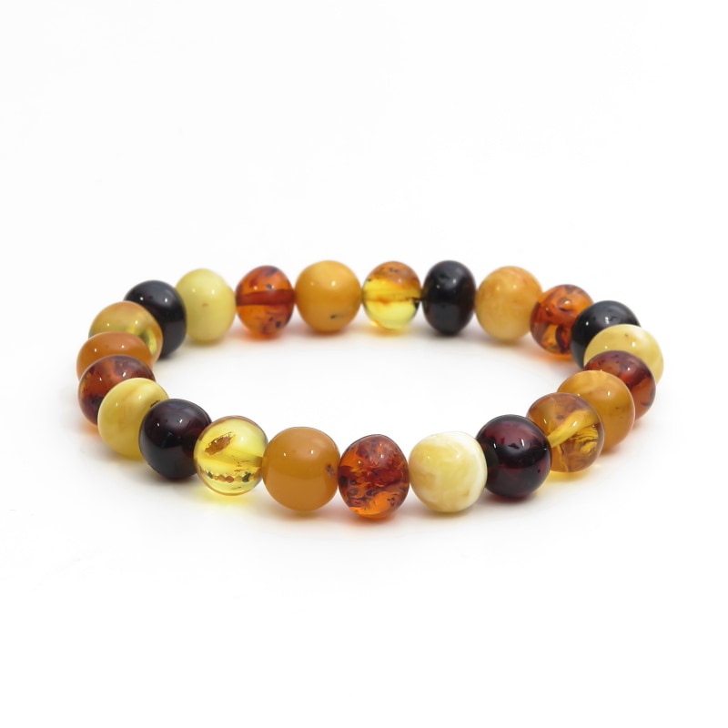 ☆マルチカラー アンバー (琥珀) モダンデザイン ブレスレット リトアニア産アンバー マルチカラーブレスレット｜マライカ公式通販