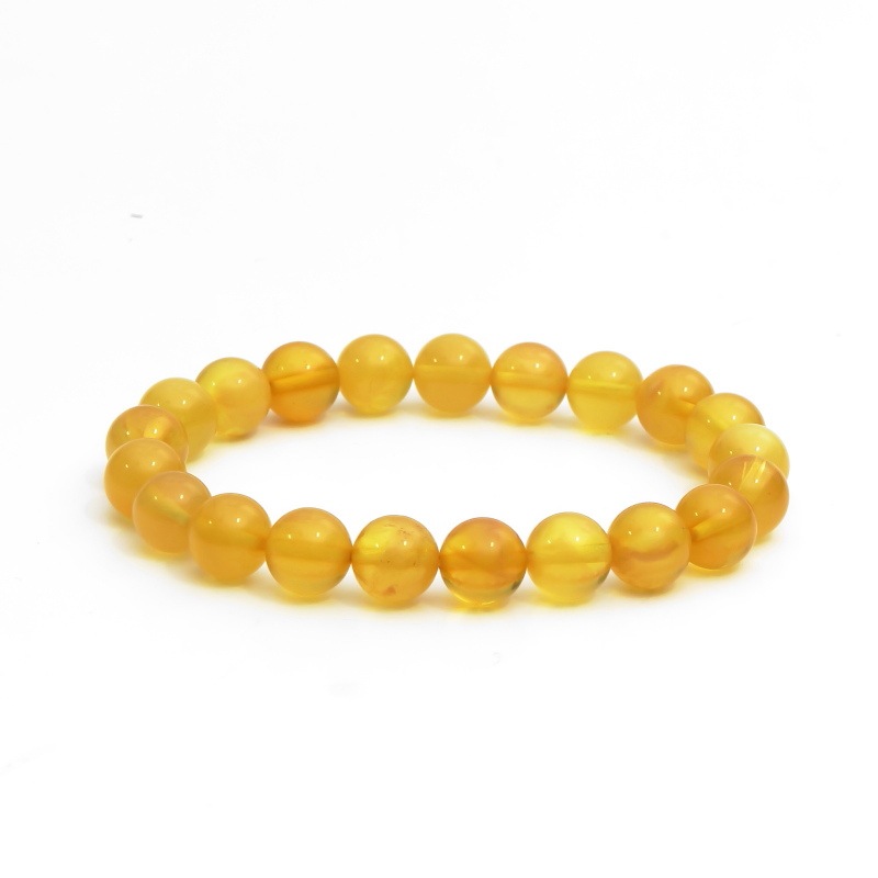 リトアニア産イエローアンバー 丸玉ブレスレット｜マライカ公式通販