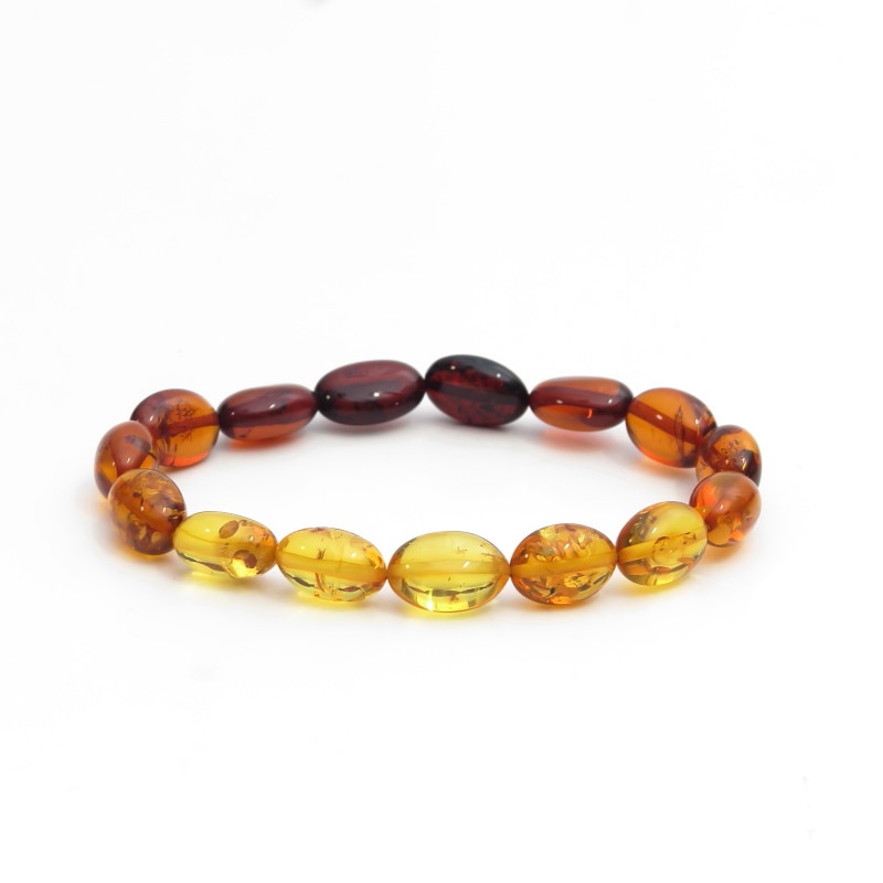 リトアニア産アンバー　マルチカラーブレスレット