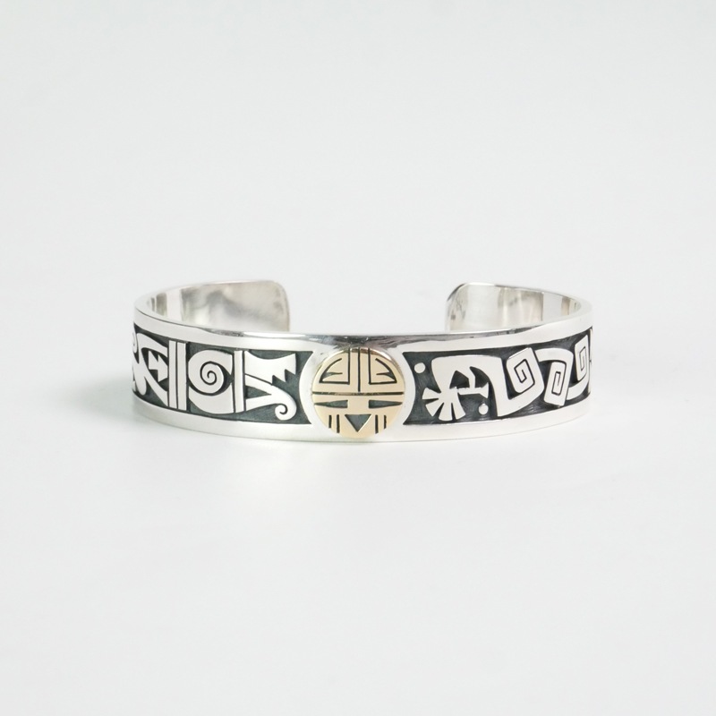 ゲーリー＆エルシーヨヨキ 14K×STERLING バングル サンフェイス ホピ 