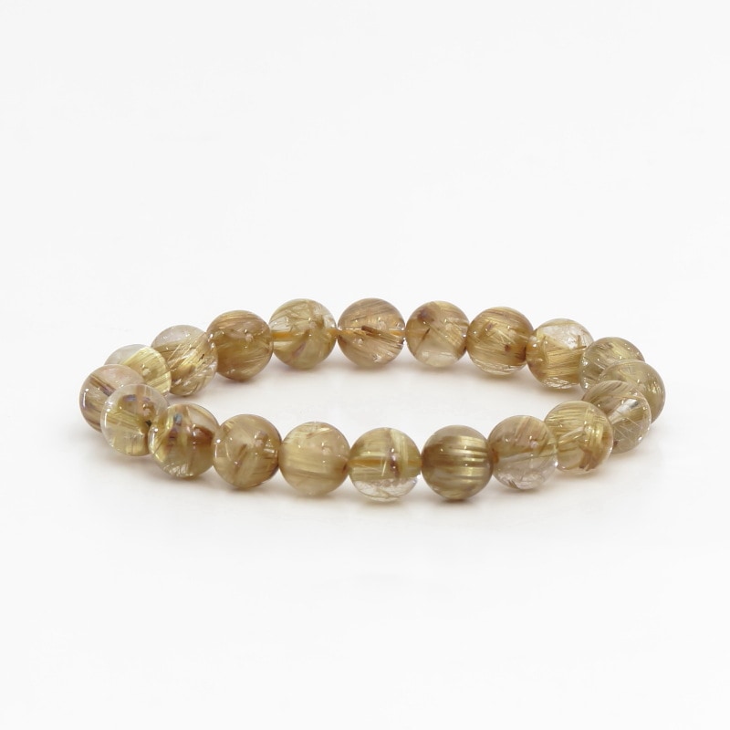 ロイヤルタイチンルチルAAグレードブレスレット10mm