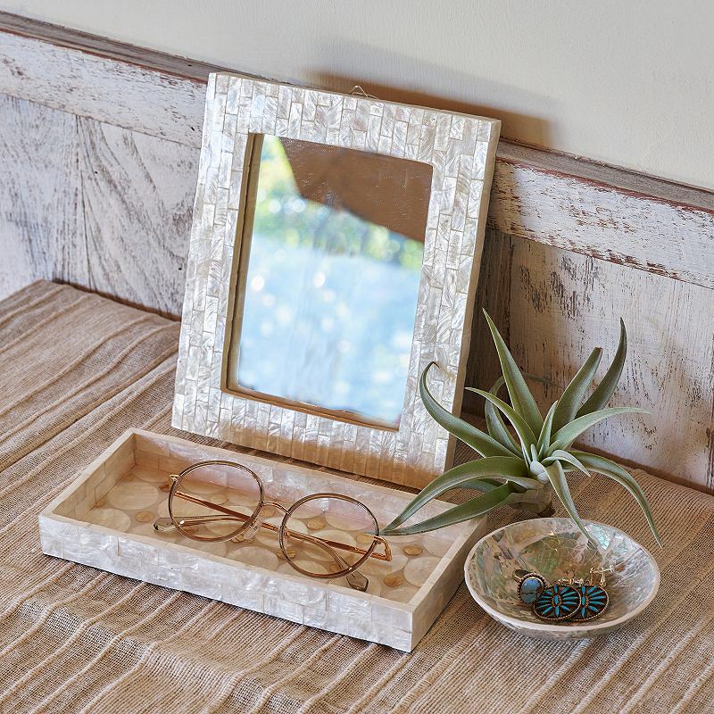 シェルモザイク卓上・ウォールミラー