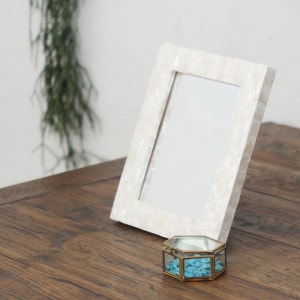 希少♦️ヴィンテージ♦️木製フレーム 変更可 刺繍花柄ミラー♦️スクエア形♦️送料込 0000000336743_XvnJUCg.jpg