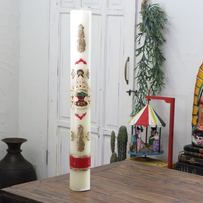 メキシコ教会キャンドル フキーラの聖母（XXL）