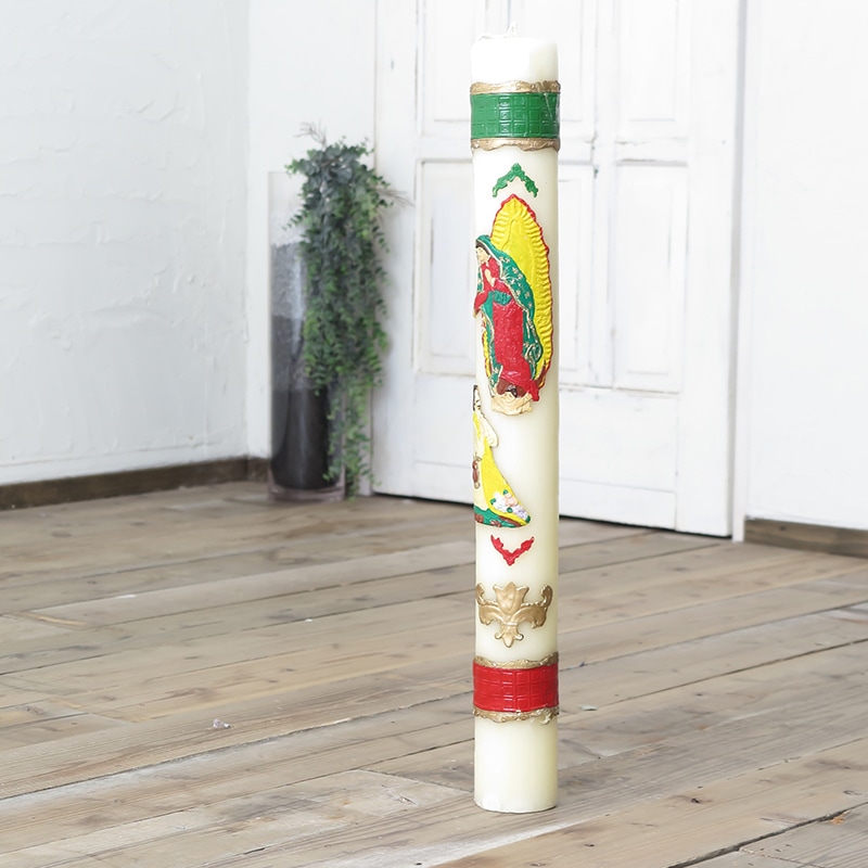 メキシコ教会キャンドル 聖フアン・ディエゴ（XXL)