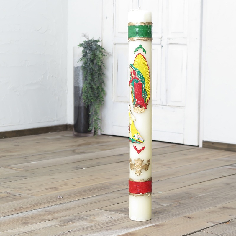 メキシコ教会キャンドル 聖フアン・ディエゴ（XXL)｜マライカ公式通販