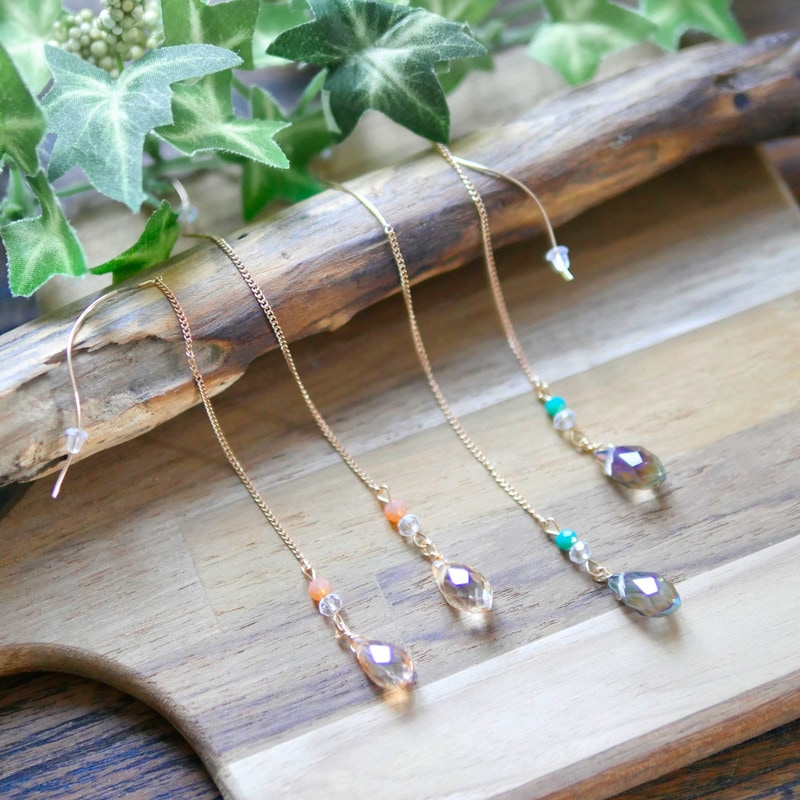 ドロップチャームピアス【メール便可】