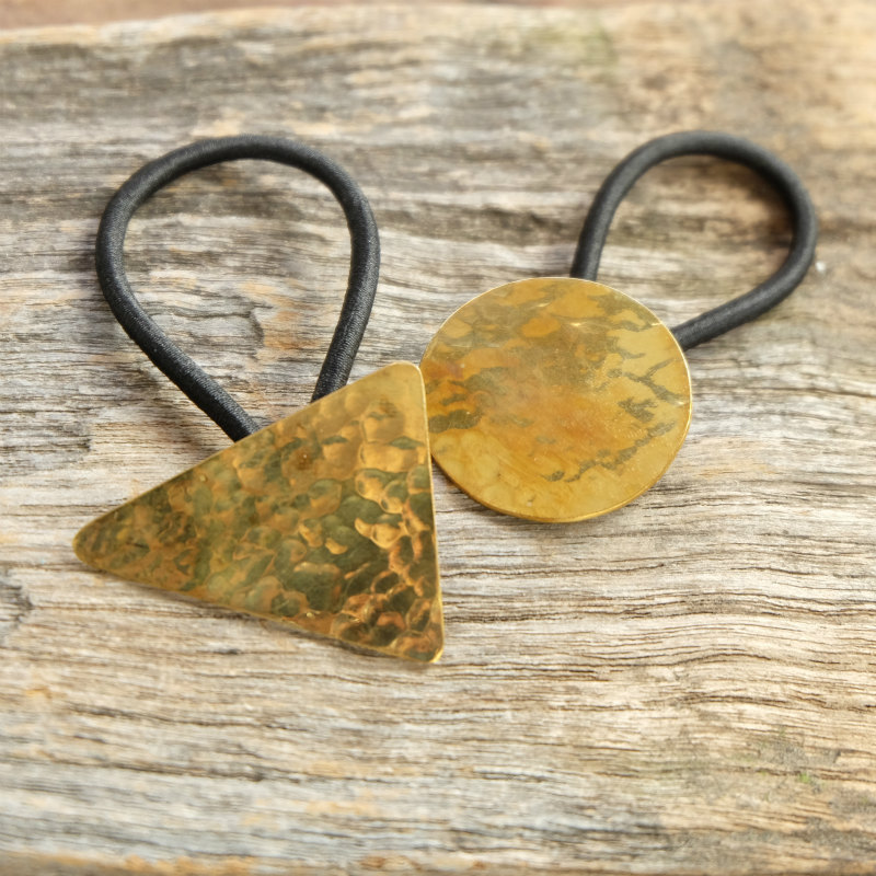 メタルプレートヘアゴム　【メール便可】