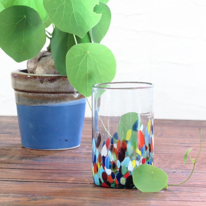 メキシコカラフルマーブルグラス｜マライカ公式通販