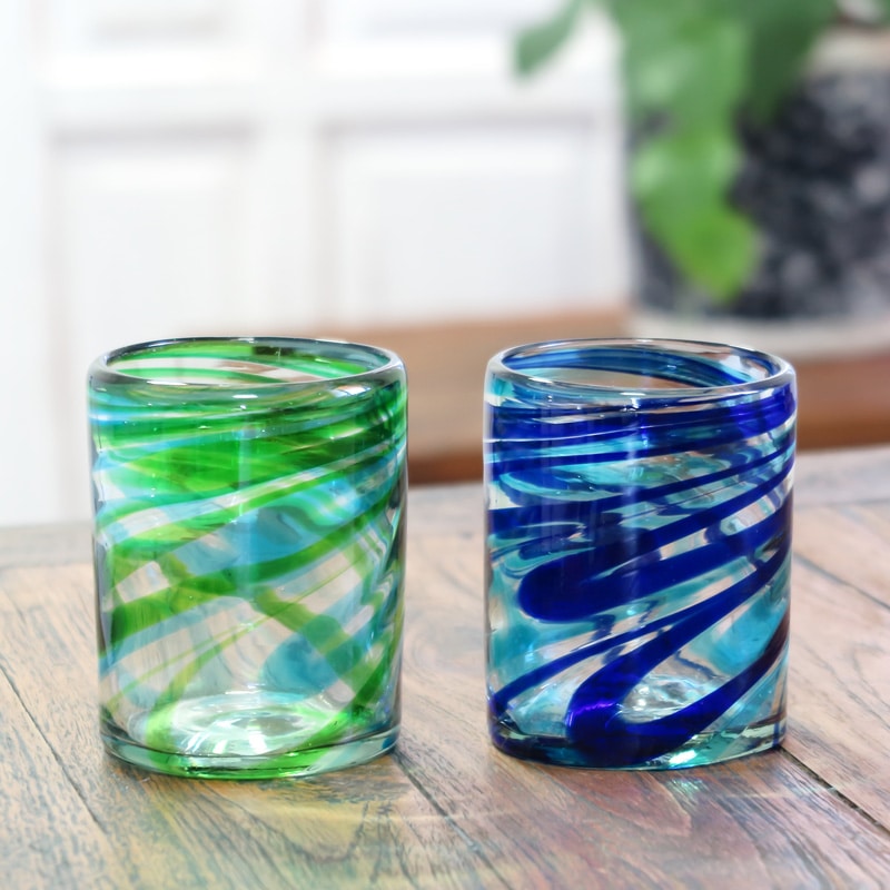 メキシコスパイラルロックグラス｜マライカ公式通販