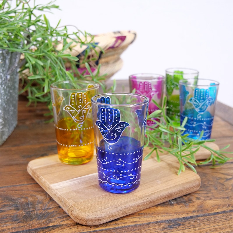 モロッコハンドペイントグラス｜マライカ公式通販