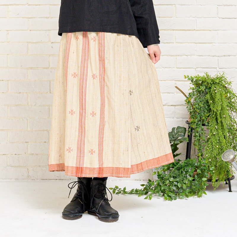 タッサーシルクスカート　N