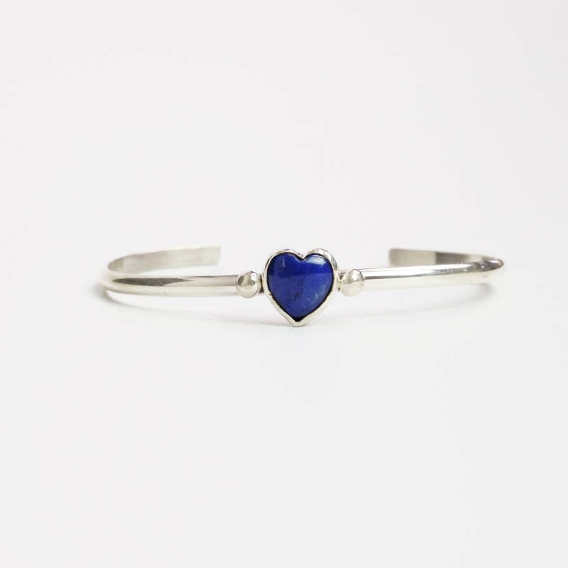 135mm ナバホ族Reva Goodluck ラピスラズリ ハートバングル