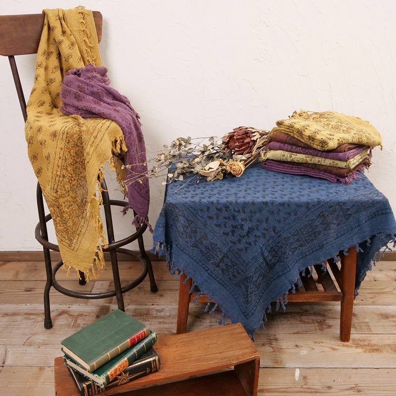 ホップサックブロックプリントマルチクロス【メール便可】｜マライカ