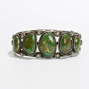 150mm アーノルドグッドラック キャリコレイク 5石バングル｜マライカ