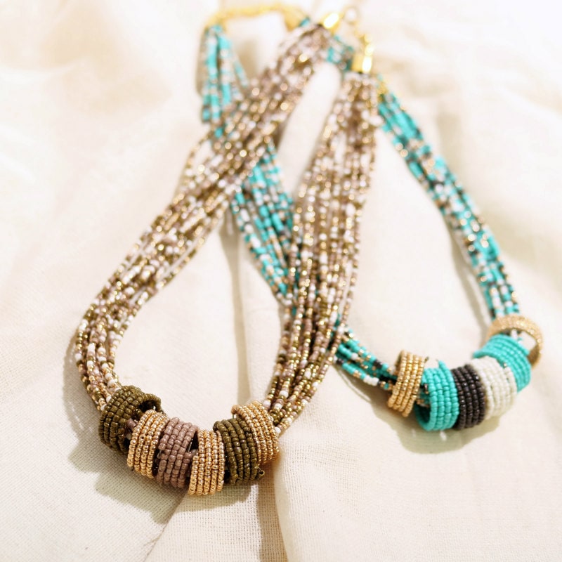 シードビーズリングネックレス　【メール便可】