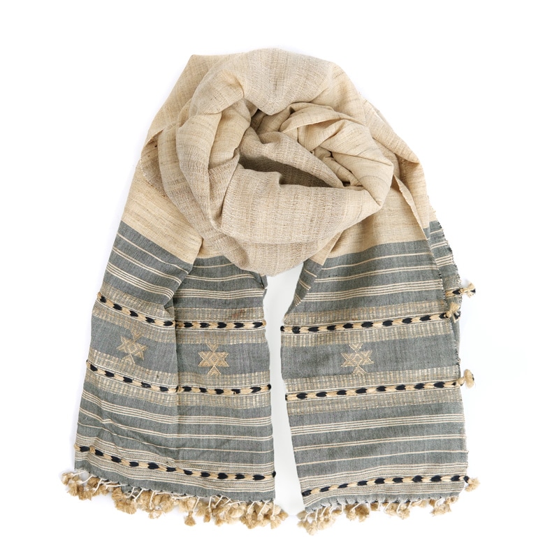 【OUTLET】30%off ブジョリシルクウール手織りショール