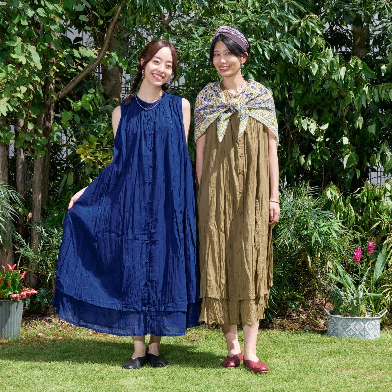 コットンレイヤーノースリーブワンピース 123cm｜マライカ公式通販