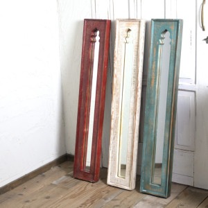 リサイクル ウッド ミラー アースカラー三面鏡 リサイクル ウッド ミラー アースカラー三面鏡