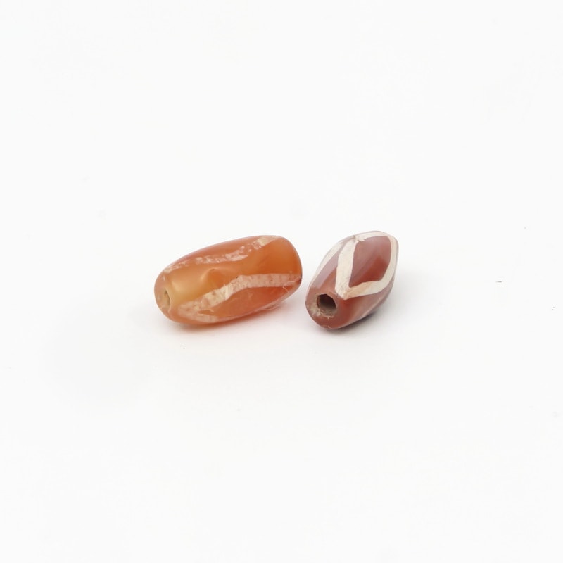 エッチトカーネリアンビーズ【Etched Carnelian beads】