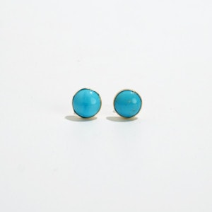 ナバホ族 スリーピングビューティ 14KGF ピアス｜マライカ公式通販