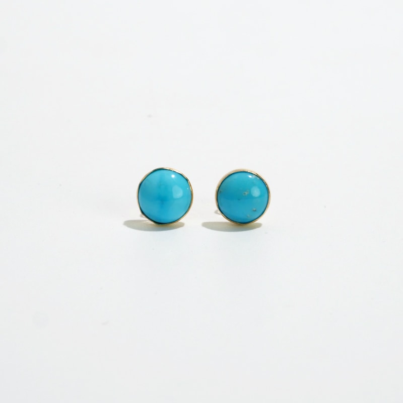 ナバホ族 スリーピングビューティ 14KGF ピアス｜マライカ公式通販