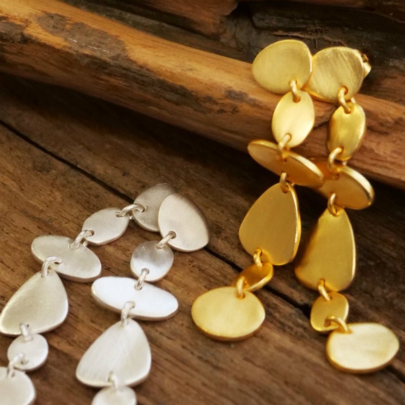 マットプレートロングピアス　【メール便可】