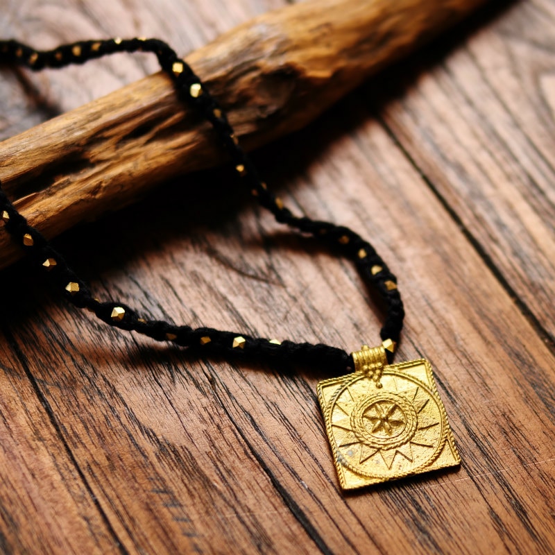 オリッサスクエアネックレス　【メール便可】