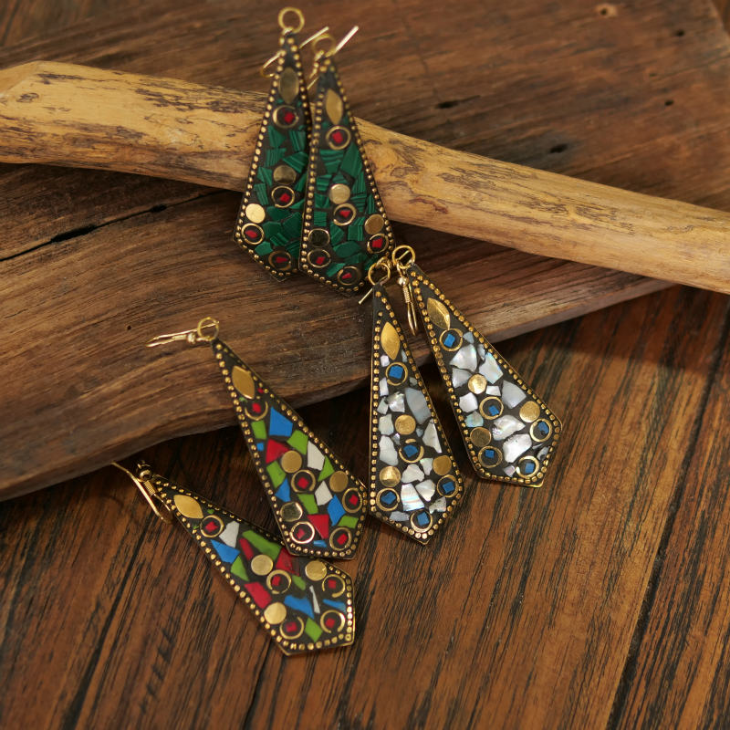 モザイクフックピアス　【メール便可】