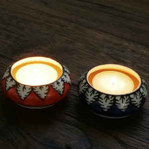 専用出品 キャンドルホルダー セラミックバスケット 2点おまとめ