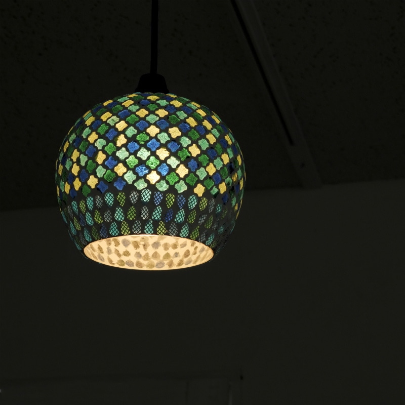 ガラスモザイクランプ