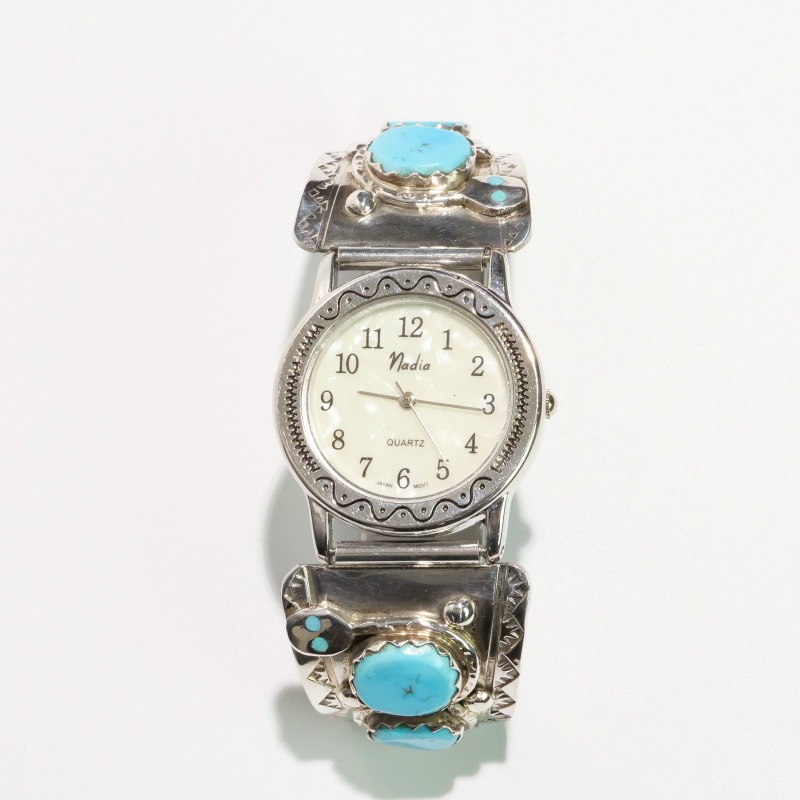 エフィーカラバサ ターコイズ スネークウォッチ 腕時計 【メンズサイズ  