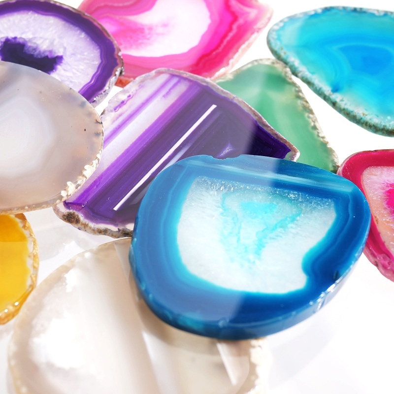 アゲートスライス【同じカラー３枚セット】　【メール便可】