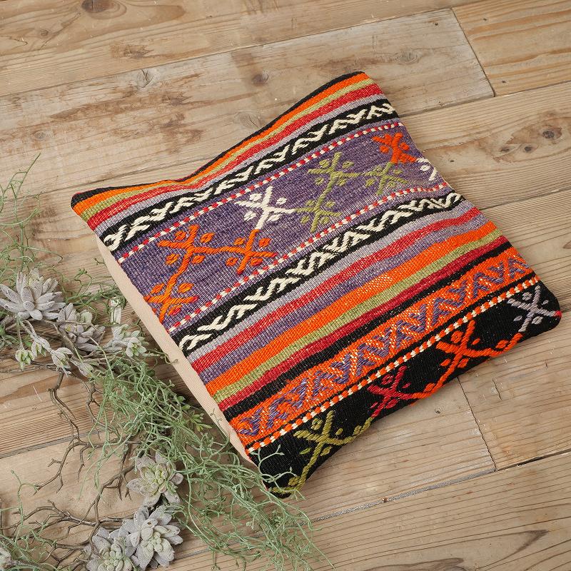 キリムクッションカバー 送料無料オールドキリムクッションカバーfethiye-01540cm×40cm