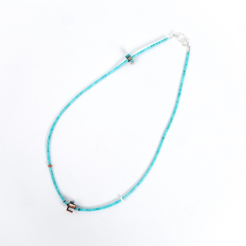 46cm シャーリーンレアノ モザイクインレイ ヒシネックレス