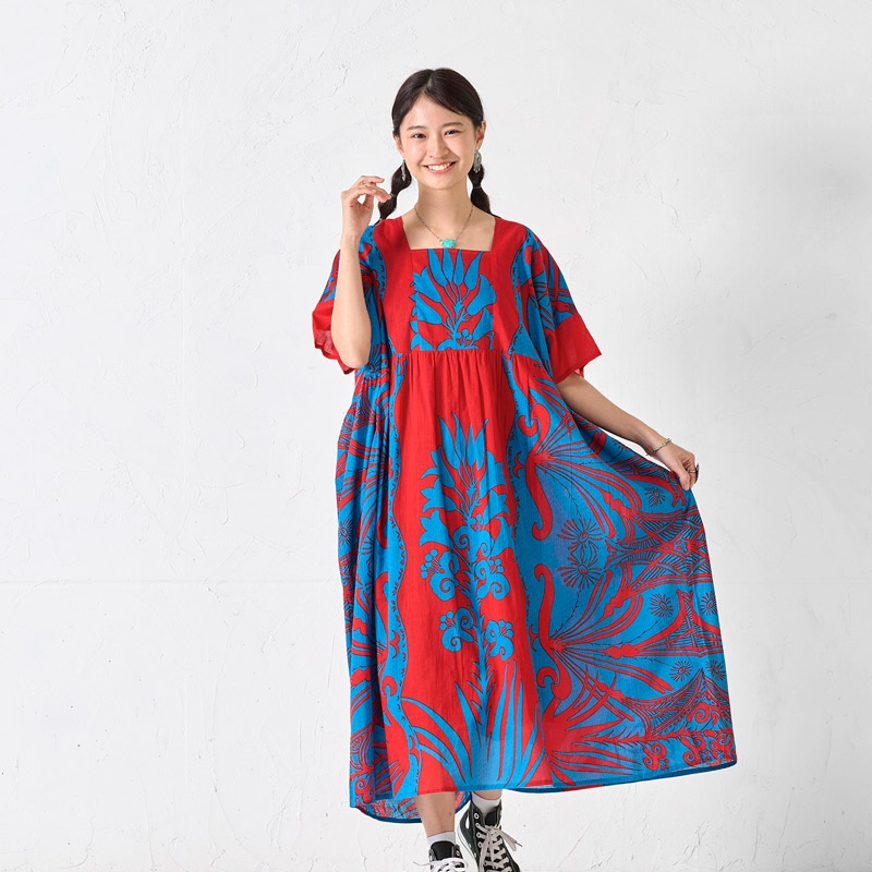 marchenTica フラワープリント ロングワンピース marcHenTica フラワー