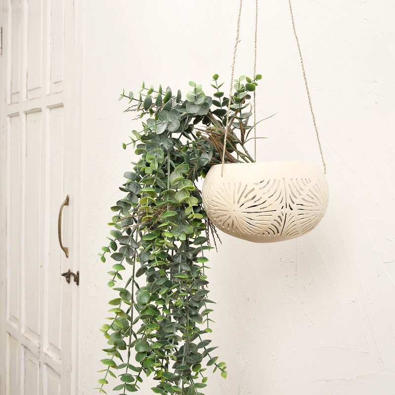 ココナッツハンギングバスケット かご フラワー｜マライカ公式通販