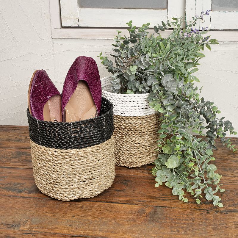 ラフィアバスケット　かご　M