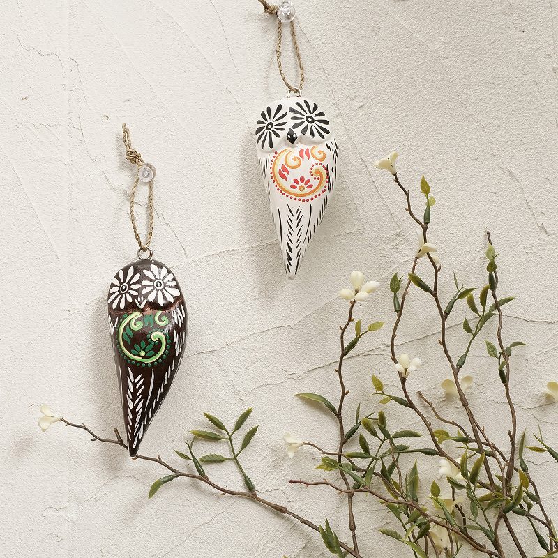 ウッドフクロウハンギング 【メール便可】｜マライカ公式通販