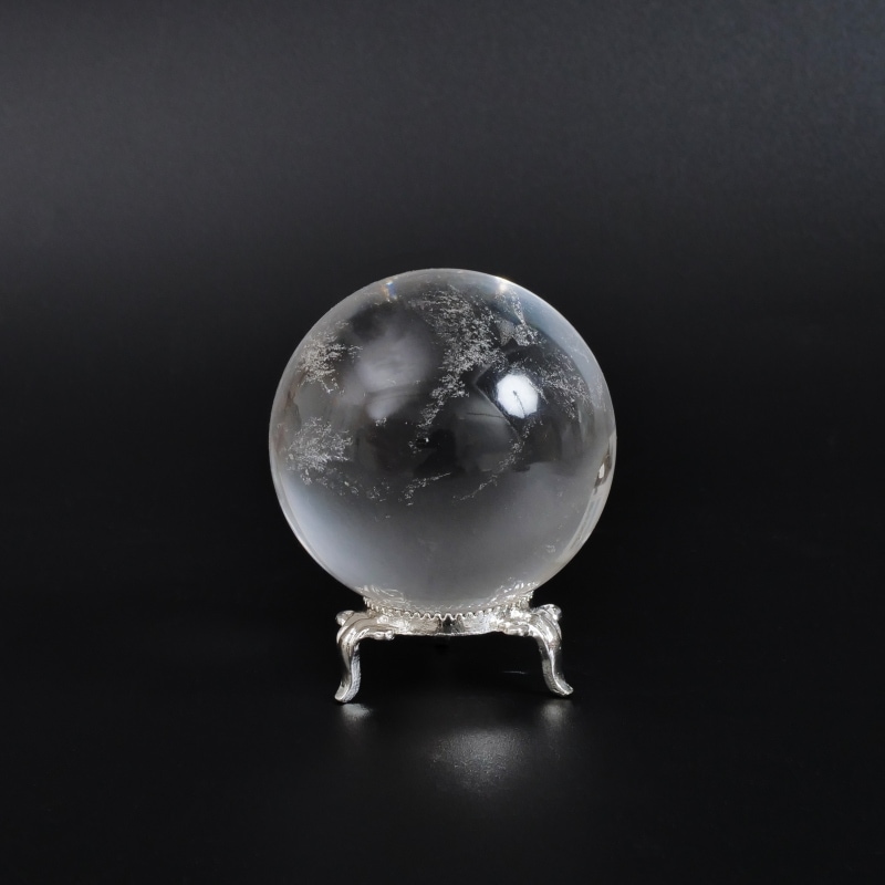 水晶玉2/パワーストーン /本物水晶球/天然石 レア！レムリアンクリア水晶球 水晶玉 【Lemurian seed crystal