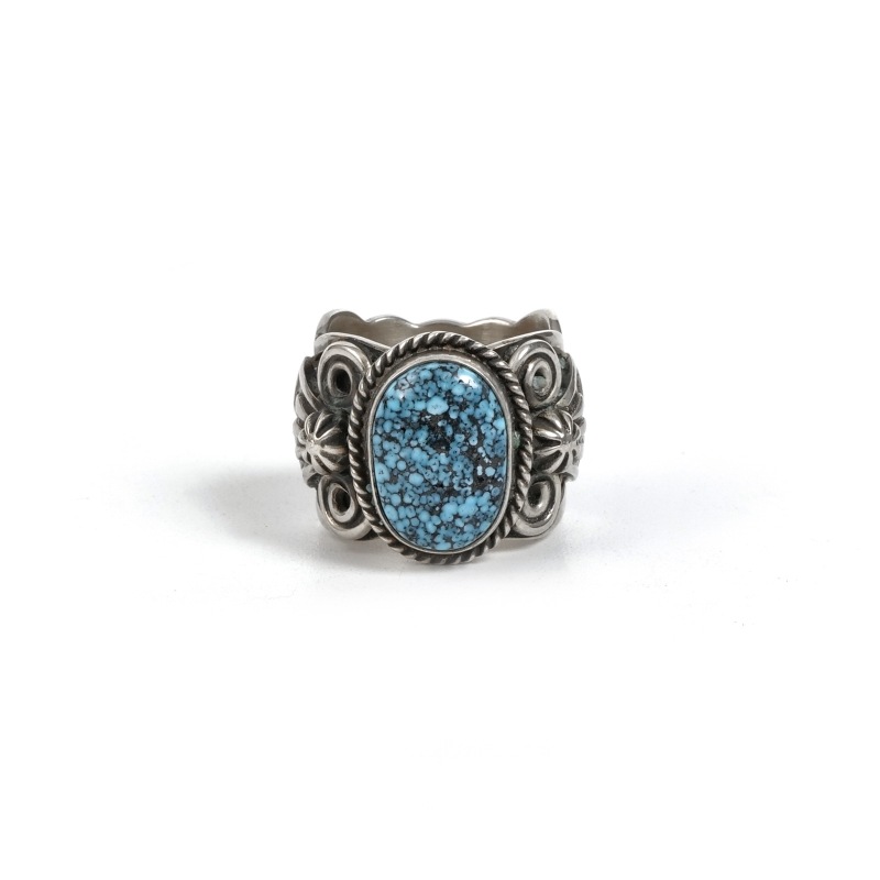 ダレルキャドマン　ターコイズ リング Navajo ダレルキャドマンターコイズリングスパイダーウェブ