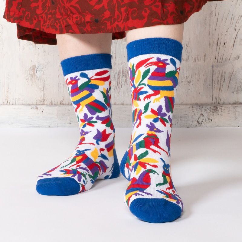 [Uコレ]　クルーソックス　オトミ刺繍　23～26cm　靴下【メール便可】