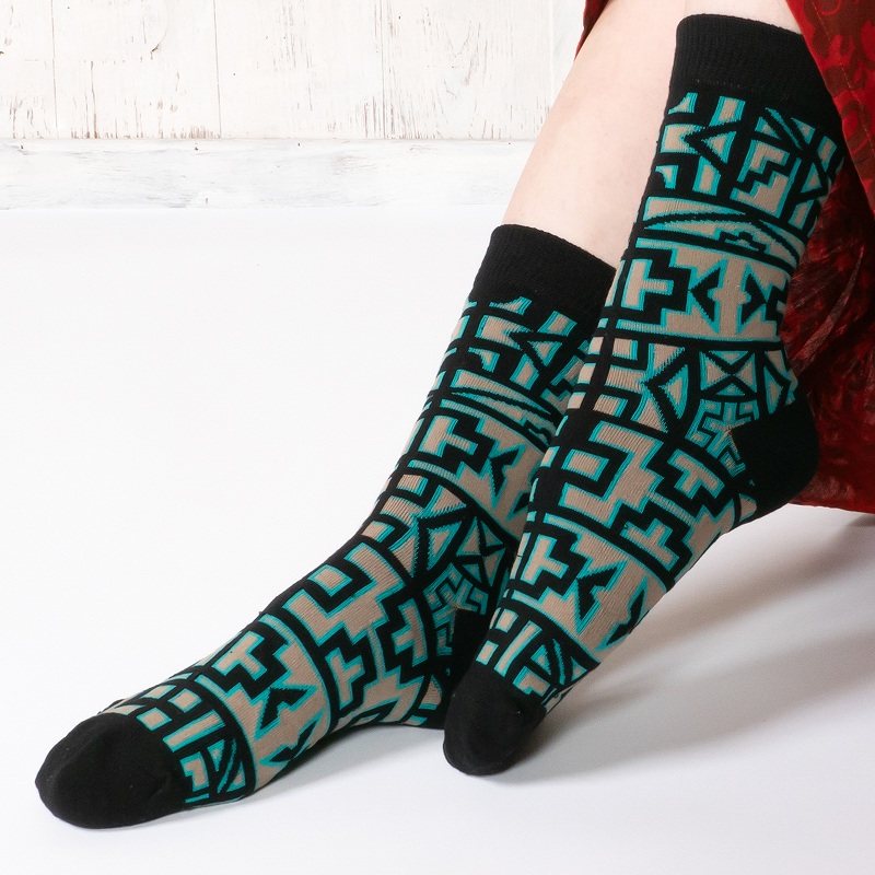 [Uコレ]　クルーソックス　ンデベレ　23～26cm　靴下【メール便可】