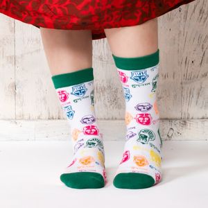 Uコレ] クルーソックス フェイス 23～26cm 靴下【メール便可