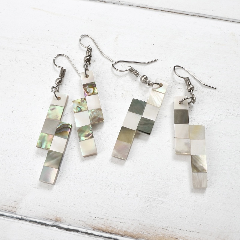 ポリオミノシェルモザイクピアス【メール便可】